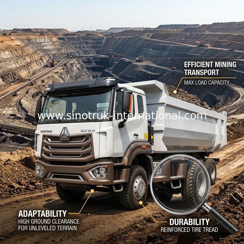 Caminhão basculante do táxi LHD 12wheels 8X4 400HP de HOWO N7 para minar o tipo de U