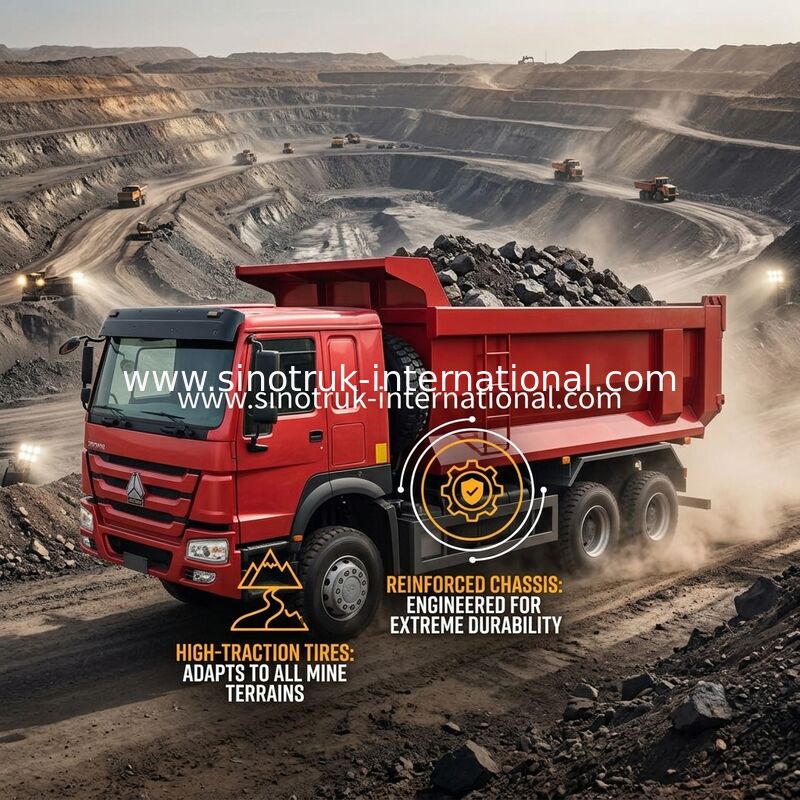 Sinotruk Howo Tipper Dump Truck 380Hp 6 × 4 20CBM Tipo U Box 10 rodas