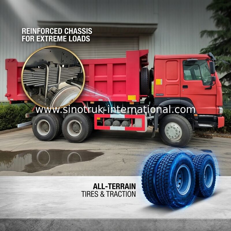 10 consumo de combustível das rodas LHD HOWO 6x4 Tipper Truck High Horsepower 400HP baixo