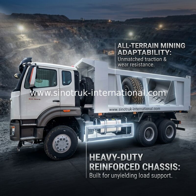 Mineração do × 4 de Sinotruk Howo Tipper Dump Truck New NX 10Wheels 400Hp 6