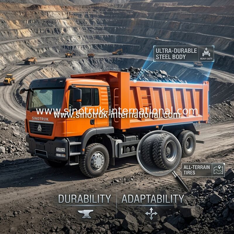Sinotruk alaranjado Howo 6 x 4 Tipper Dump Truck New 371HP LHD