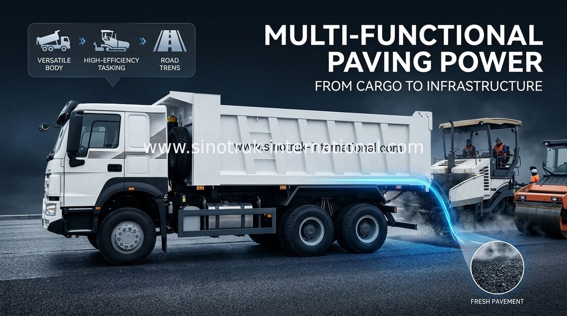 SINOTRUK Howo Tipper Dump Truck LHD 6X4 371HP na cor branca