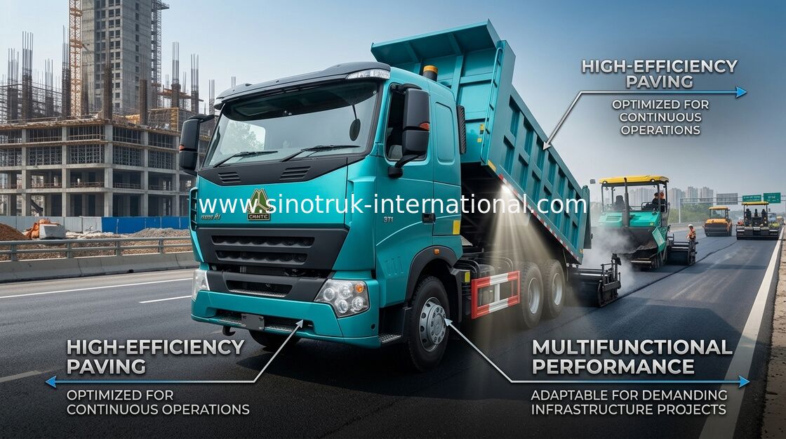 Caminhão basculante do caminhão basculante de SINOTRUK HOWO A7 para toneladas das rodas de RHD 10 da construção 30 - 40