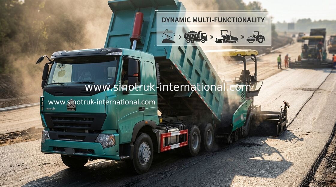 Tipo de movimentação do consumo de combustível 8×4 do motor de Sinotruk do caminhão de caminhão basculante de ZZ3257M3847N1 Howo