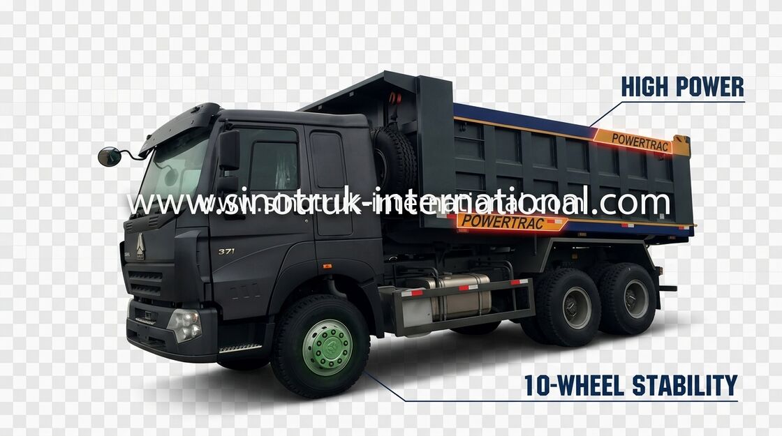 Caminhão basculante LHD toneladas do caminhão basculante pesado de 371HP 30 - 40 do caminhão basculante dos bens da construção da carga