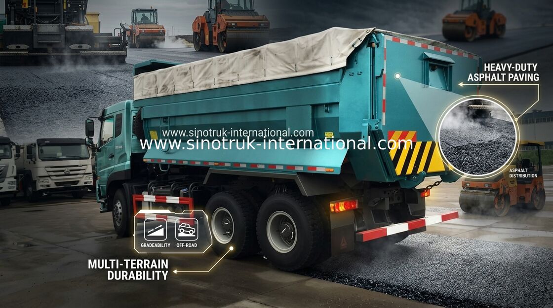 Caminhão basculante de SINOTRUK 25 - 40 toneladas para as obras públicas que levam o material de construção