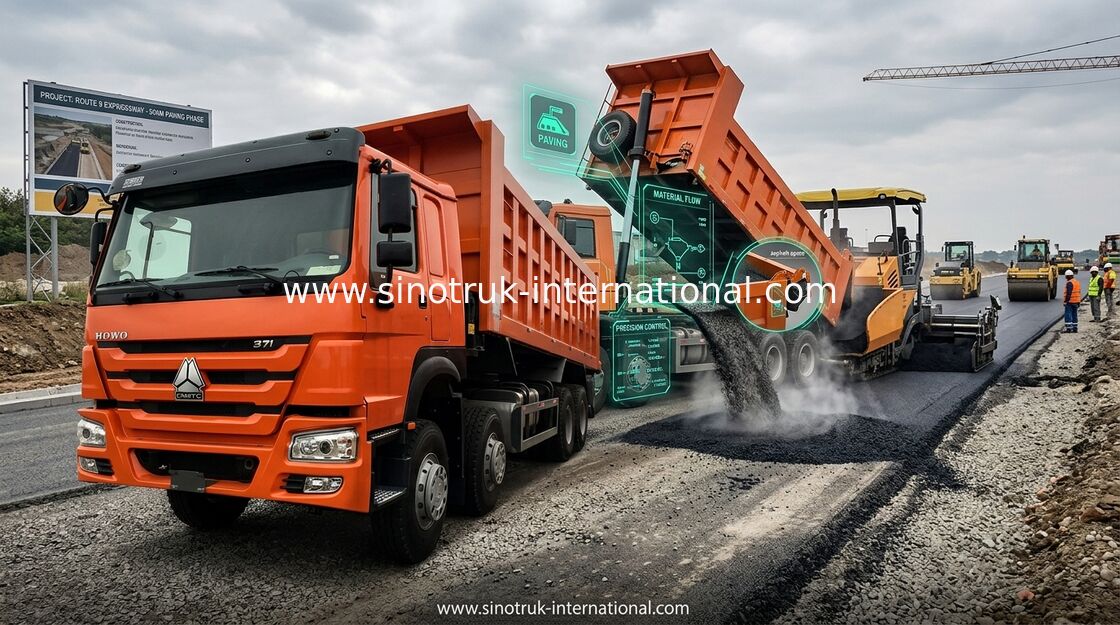 Baixo caminhão basculante eficiente 371HP 8x4 RHD SINOTRUK HOWO do caminhão basculante do consumo de combustível