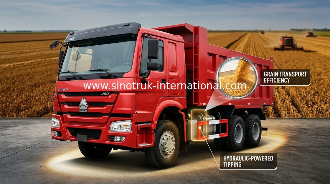 Caminhão basculante do caminhão basculante de SINOTRUK HOWO com cabine 4 pontos completos - suspensão de flutuação do ar