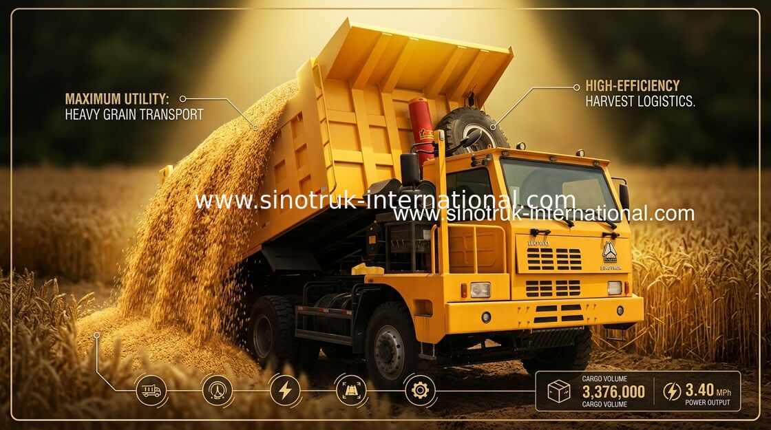 camião basculante 371HP do caminhão basculante da mineração de 6X4 LHD 70 toneladas de SINOTRUK HOWO para o sector mineiro