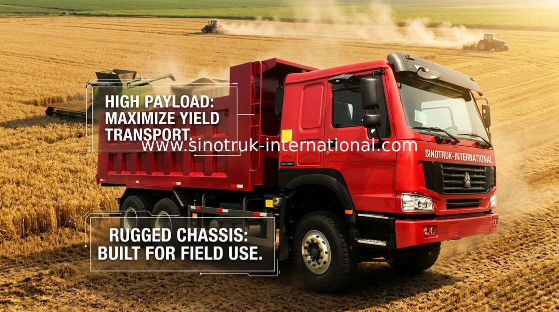 Tonelada 10-25CBM ZZ3257N3647A do camião basculante 6X4 RHD 371HP 25 do caminhão basculante de Sinotruk Howo
