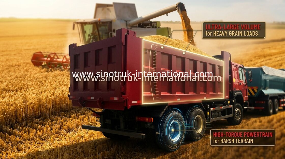 Tonelada 10-25CBM ZZ3257N3647A do camião basculante 6X4 LHD 371HP 25 do caminhão basculante de Sinotruk Howo