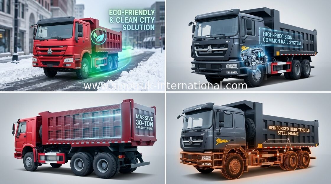 O camião basculante SINOTRUK HOWO 10 do caminhão basculante roda 371HP bens da carga 25-40tons 10-25CBM