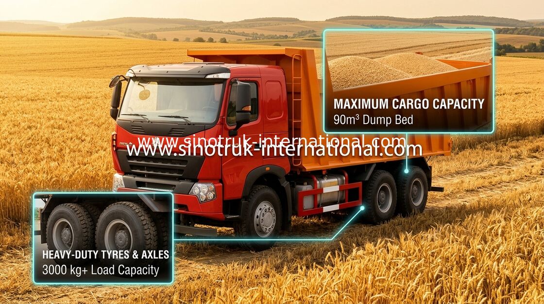 Camião basculante SINOTRUK HOWO A7 336HP do caminhão basculante para o sector mineiro ZZ3257N3847N1