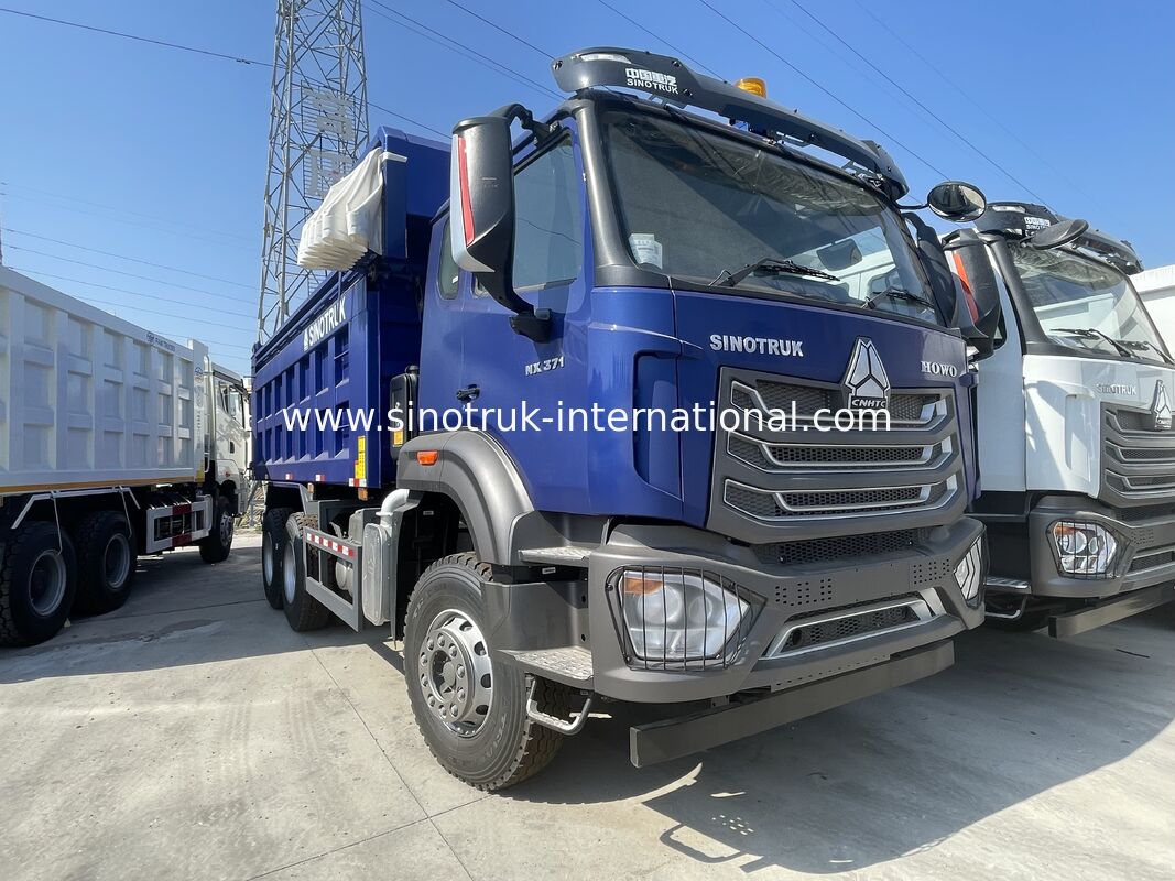 HOWO-NX caminhão de descarga com 371HP SINOTRUK motor, telhado elétrico, e pesada carga caixa de aço manganês