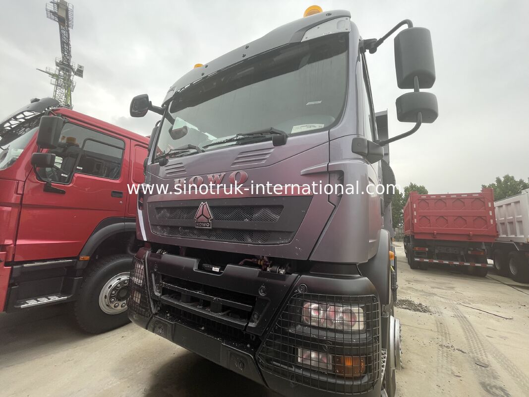 Caminhão de carga pesada HOWO TX 8X4 400HP Duplo eixo traseiro 16T Duplo 9.5T cinza