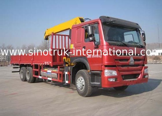 High Performance Telescoping Boom Truck Mounted Crane 6X4 290HP 14.5m Lifting Height