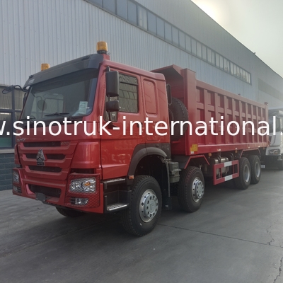 CAMINHÃO BASCULANTE VERMELHO LHD DO CAMINHÃO BASCULANTE DE SINOTRUK HOWO 400HP 8×4