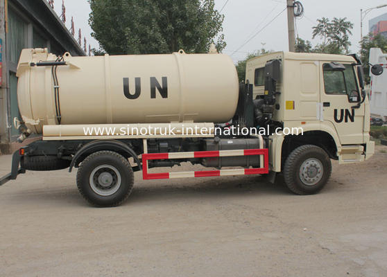 Caminhão 10000L LHD 4X2 da sução da água de esgoto de SINOTRUK HOWO, caminhões do desperdício líquido