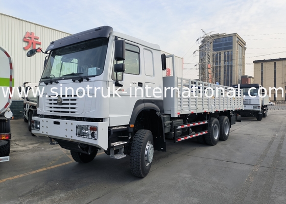 Sinotruk Howo Cargo Truck 6 × 6 All Wheel Drive Lhd 10 Wheels Long Cargo Box