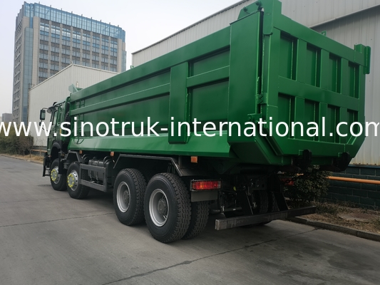 SINOTRUK HOWO 400HP 8X4 Caminhão Basculante Basculante Construção Antiga Face Frontal Cabine Ghost Face Para-choque Militar Contêiner Tipo U