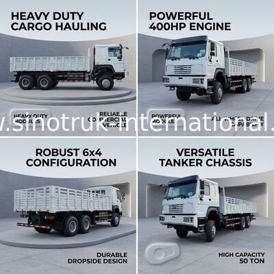 Howo Full Drive Cargo Box Truck 400 HP 4 eixos