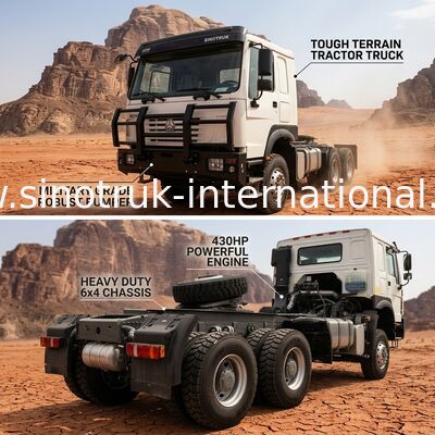 SINOTRUK 430 cavalo 6 × 4 tractor com um pára-choque militar