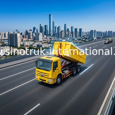 O sistema de controlo hidráulico automatizou o caminhão 6X4 LHD Euro2 da recolha de lixo