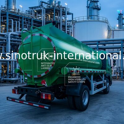 Caminhão tanque de óleo com capacidade Sinotruk HOWO 8 CBM com tipo de acionamento 4x2 e padrão de emissão Euro III