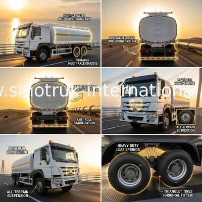 HOWO 6*4 340HP Weichai motor, 25CBM caminhão-tanque de óleo