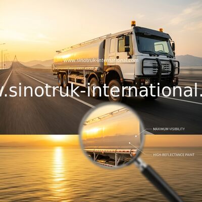 SINOTRUK HOWO Vermelho 371HP 8×4 12 rodas Carrinho de tanque de óleo de alta capacidade 30CBM