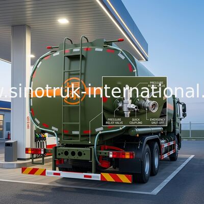 Computador do caminhão de petroleiro do combustível de óleo de SINOTRUK 30CBM que reabastece o petroleiro de óleo móvel dos caminhões de combustível