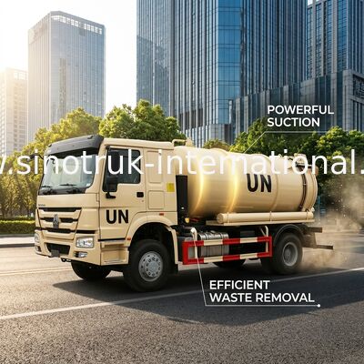 Caminhão 10000L LHD 4X2 da sução da água de esgoto de SINOTRUK HOWO, caminhões do desperdício líquido