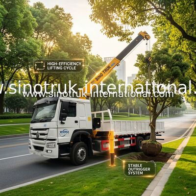 guindaste telescópico montado caminhão do crescimento de 4X2 LHD 5 toneladas para a engenharia da ponte