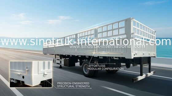 Do aço carbono da utilidade reboques semi 30-60 toneladas para o transporte especial dos bens