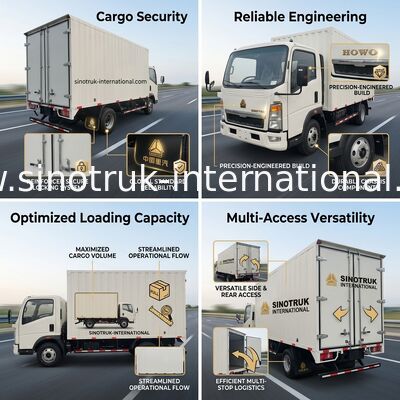 SINOTRUK HOWO Profissional caminhões ligeiros de baixo ruído para o negócio de construção RHD