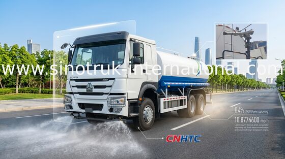 HOWO 6*4 Tração 400HP 18m³ Caminhão Irrigador de Engenharia em Larga Escala (Caminhão de Água/Pulverizador de Água, Adequado para Supressão de Poeira em Estradas e Irrigação)