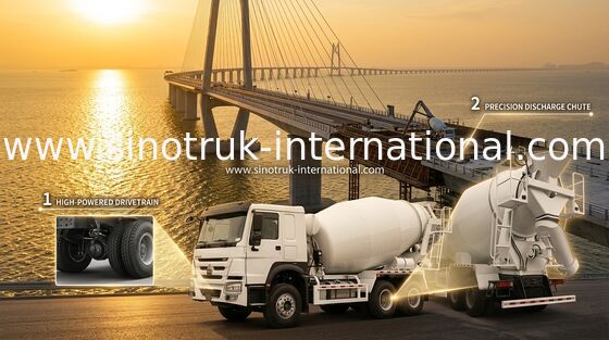 Sinotruk Howo caminhão de mistura de concreto 380HP 6-10CBM 6 X 4 Euro 2
