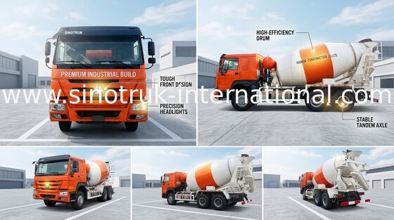 Caminhão de concreto 3C Sinotruk Howo 371hp 10 rodas Lhd 6x4