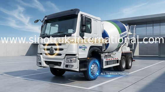 Caminhão BRANCO LHD do misturador concreto de SINOTRUK HOWO 371HP