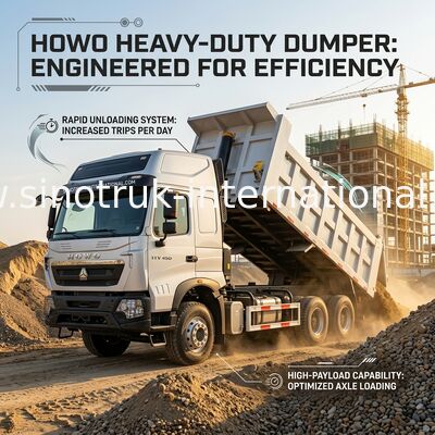 inotruk Novo Howo Tipper Dump Truck Chassis Weichai Motor 8 × 4 LHD 430HP