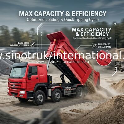 Caminhão de descarga de descarga SINOTRUK HOWO A7 8X4 para construção ZZ3317V3567B1