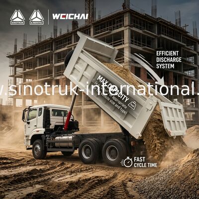 30 - 40 toneladas RHD 10 rodas Tarpaulin Sinotruk Howo 6x4 caminhão para a construção