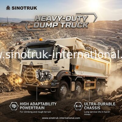 ZZ3317V386JB1R Alta potência Baixo consumo de combustível 380HP Branco U-tipo HOWO caminhão tipper