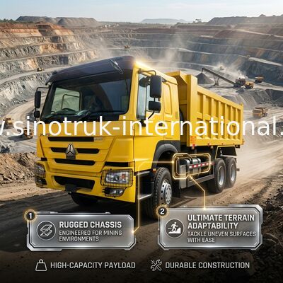 Sinotruk Howo Tipper Dump Truck Weichai 380Hp 10 Rodas 6 × 4 Rhd 20CBM