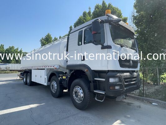 HOWO 8X4 Tanque de armazenamento de óleo de petróleo Caminhão de entrega de combustível 35CBM Duas luzes de aviso Com pistola de tubo