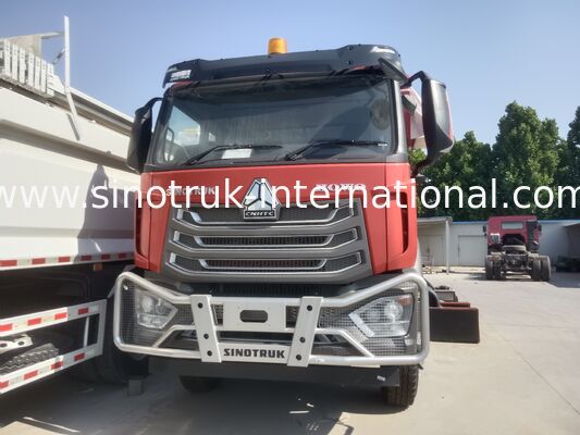 Caminhão basculante Sinotruk NX com motor 371HP, capacidade 40-50T e tração 8×4 para transporte pesado vermelho