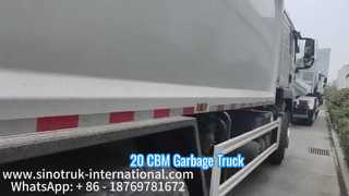 Caminhão de lixo comprimido