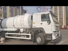Caminhão da sução da água de esgoto da bomba de vácuo, caminhão de limpeza 16CBM LHD 290HP da fossa séptica