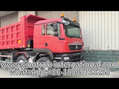 Sinotruk Howo Dump Truck Tx 400Hp Euro 2 8 × 4 Lhd 12 rodas Vermelho