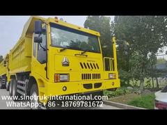 Caminhão basculante de mineração Sinotruk com motor 430HP modelo de acionamento 6x4 e caixa de carga com espessura inferior de 16 mm